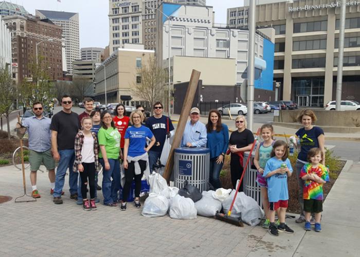 RBE Staff Participated in the Indianapolis Cultural Trail Spring Cleanup