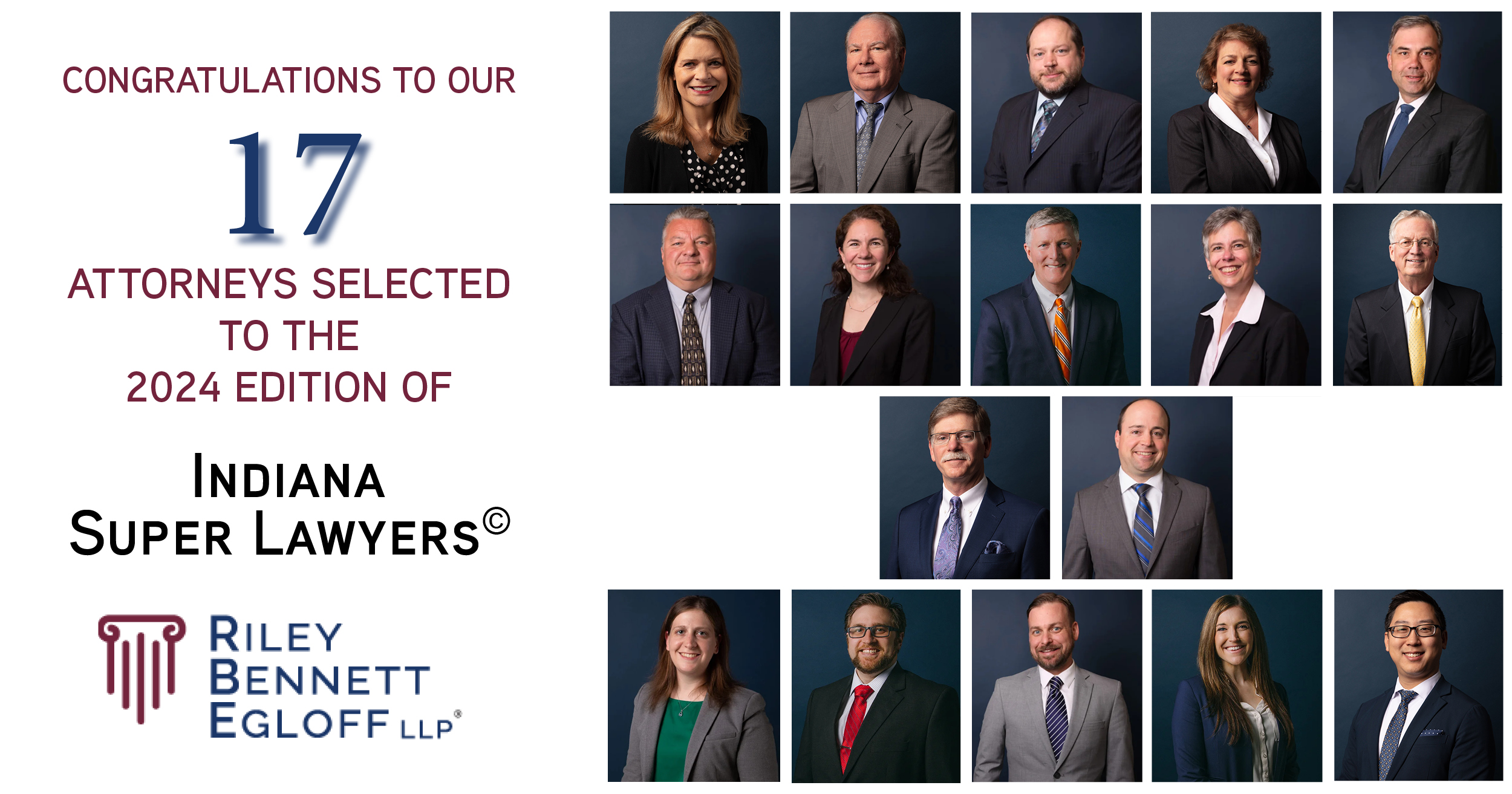 Riley Egloff Announces 2024 Super Lawyers Honorees Riley